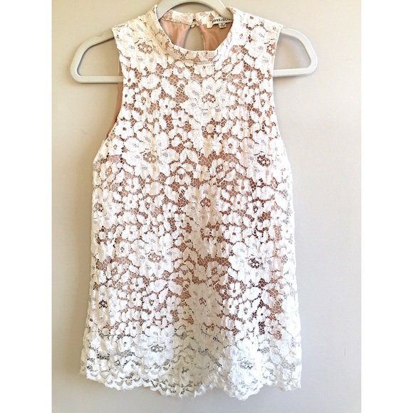 Rose & Olive Tops - Rose + Olive Halter Lace Top